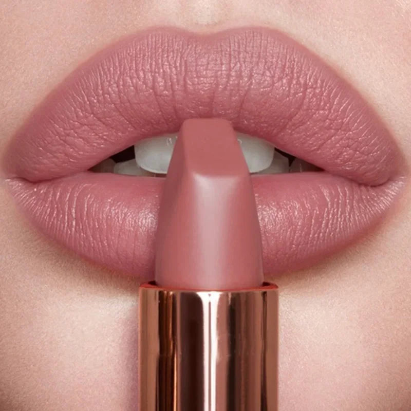 Nude Matte Lipsticks 6 Colors Waterproof Long Lasting Lip Stick Not Fading Sexy Nude Red Pink Velvet Lipsticks Makeup